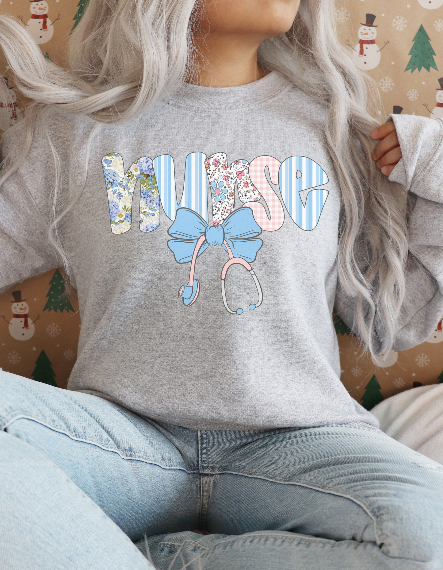 "Nurse/Bow/Stethescope" DTF Heat Transfer