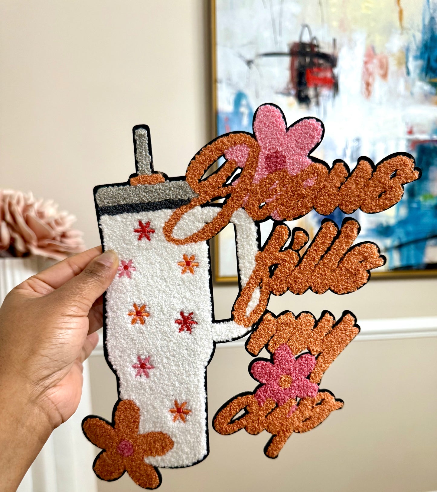 "Jesus Fills My Cup" Chenille Patch