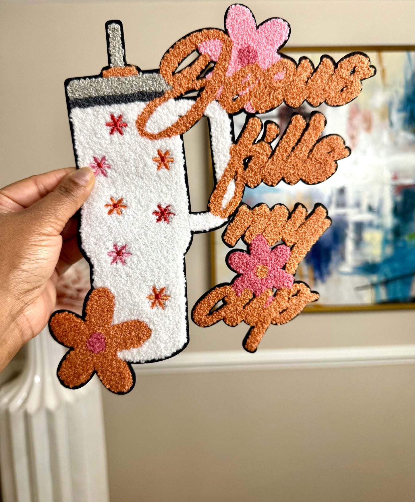 "Jesus Fills My Cup" Chenille Patch