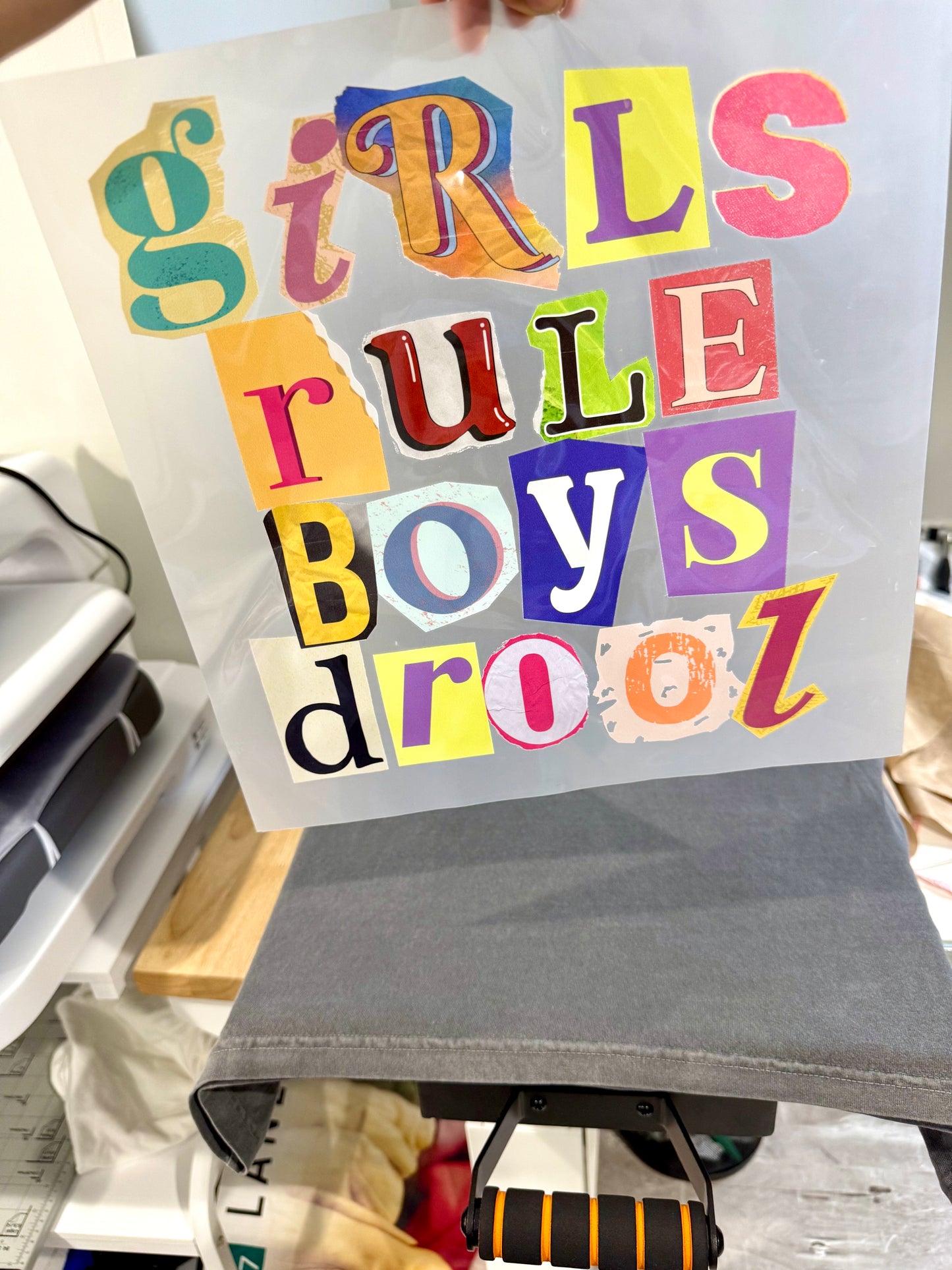 "Girls Rule Boys Drool" DTF Heat Transfer