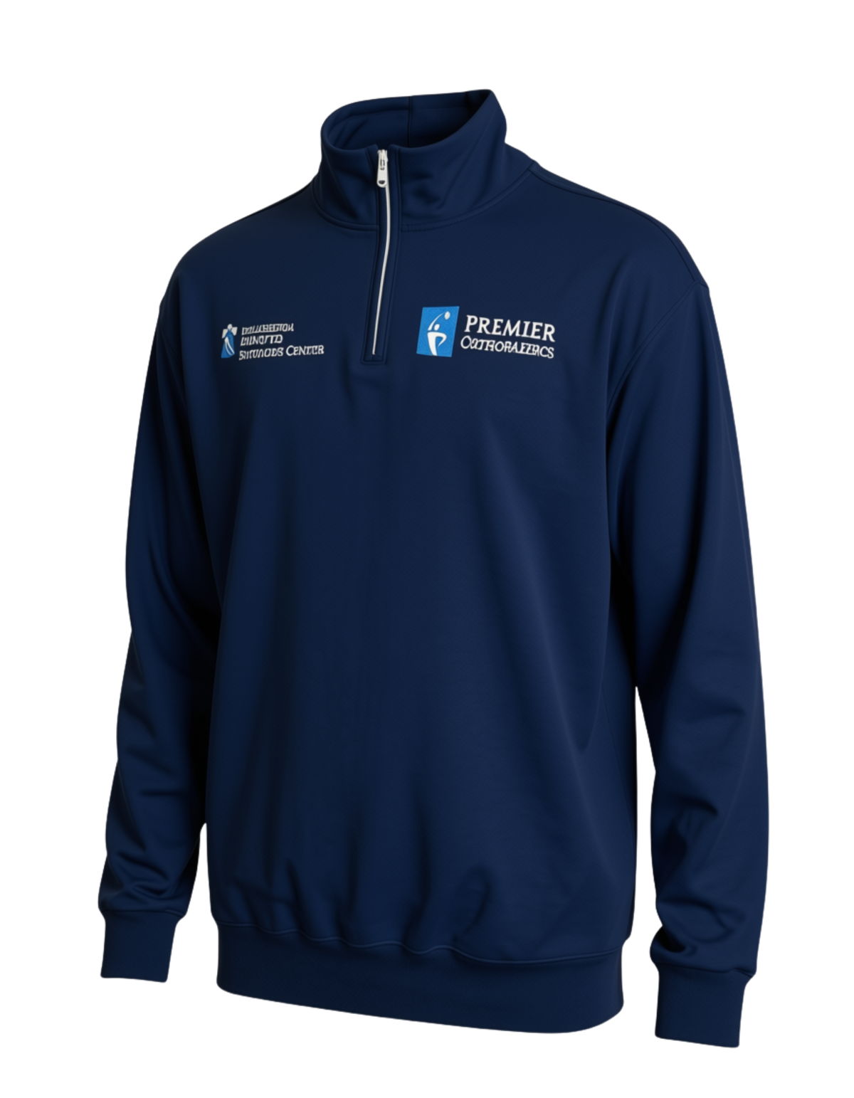 Double Logo 1/4 Zip Embroidery Sweatshirt