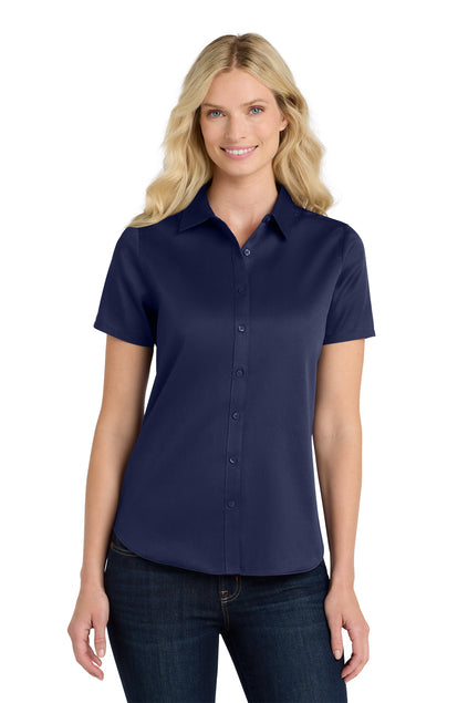 Custom Women's Short Sleeve Shirt (Left Chest Embroidery)
