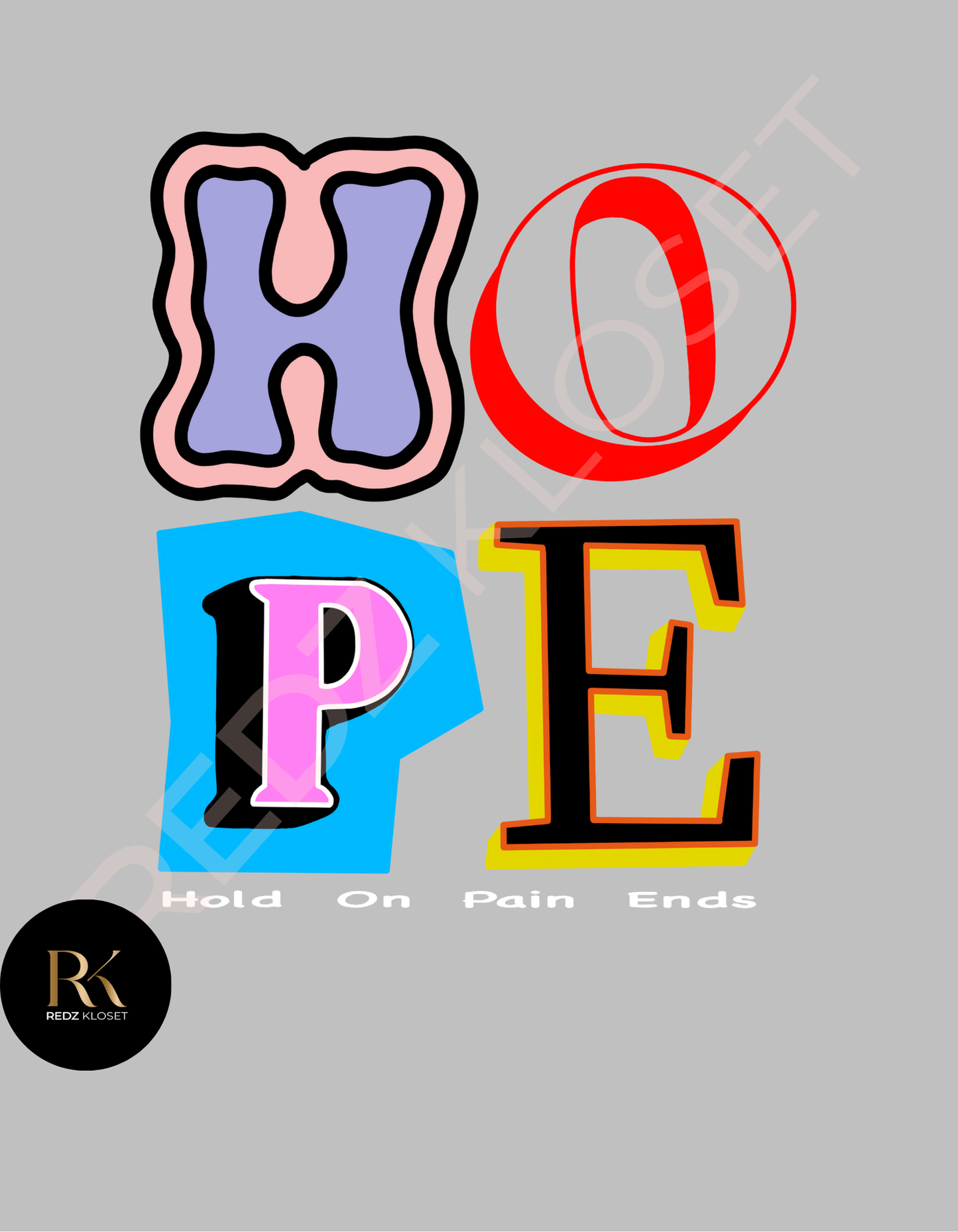 "HOPE" DTF Heat Transfer #011