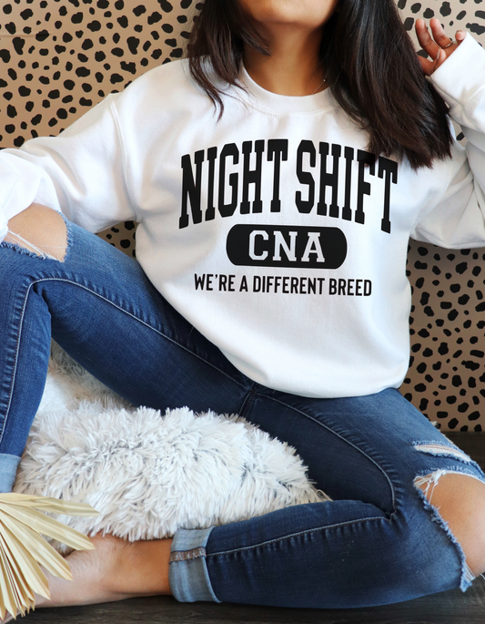 "Night Shift CNA" DTF Heat Transfer