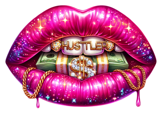 "Hustle Lip" DTF Transfers #017