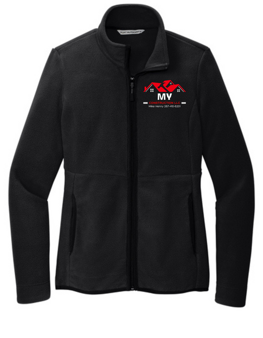 Custom Women's Fleece Jacket (Left Chest Embroidery)
