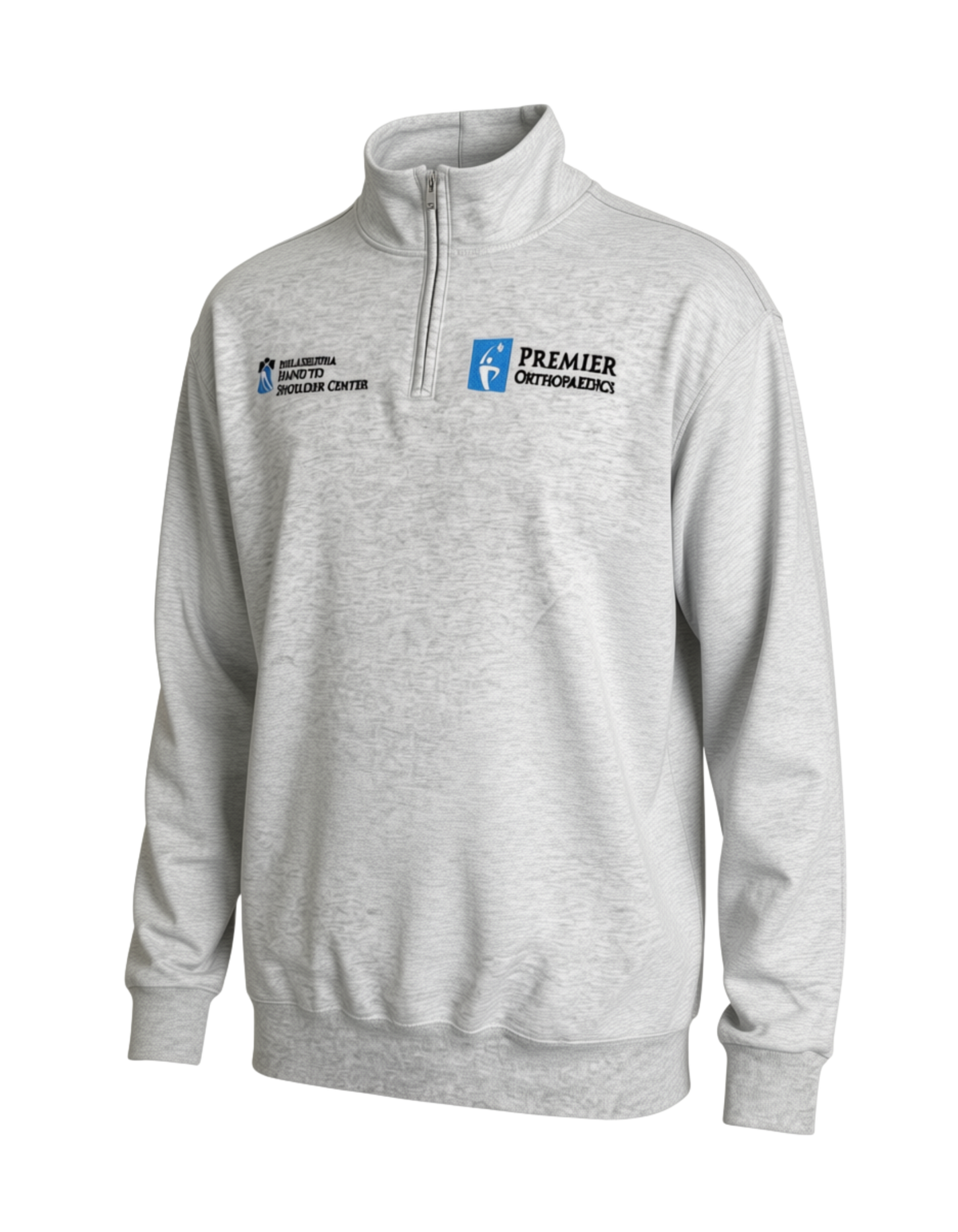 Double Logo 1/4 Zip Embroidery Sweatshirt