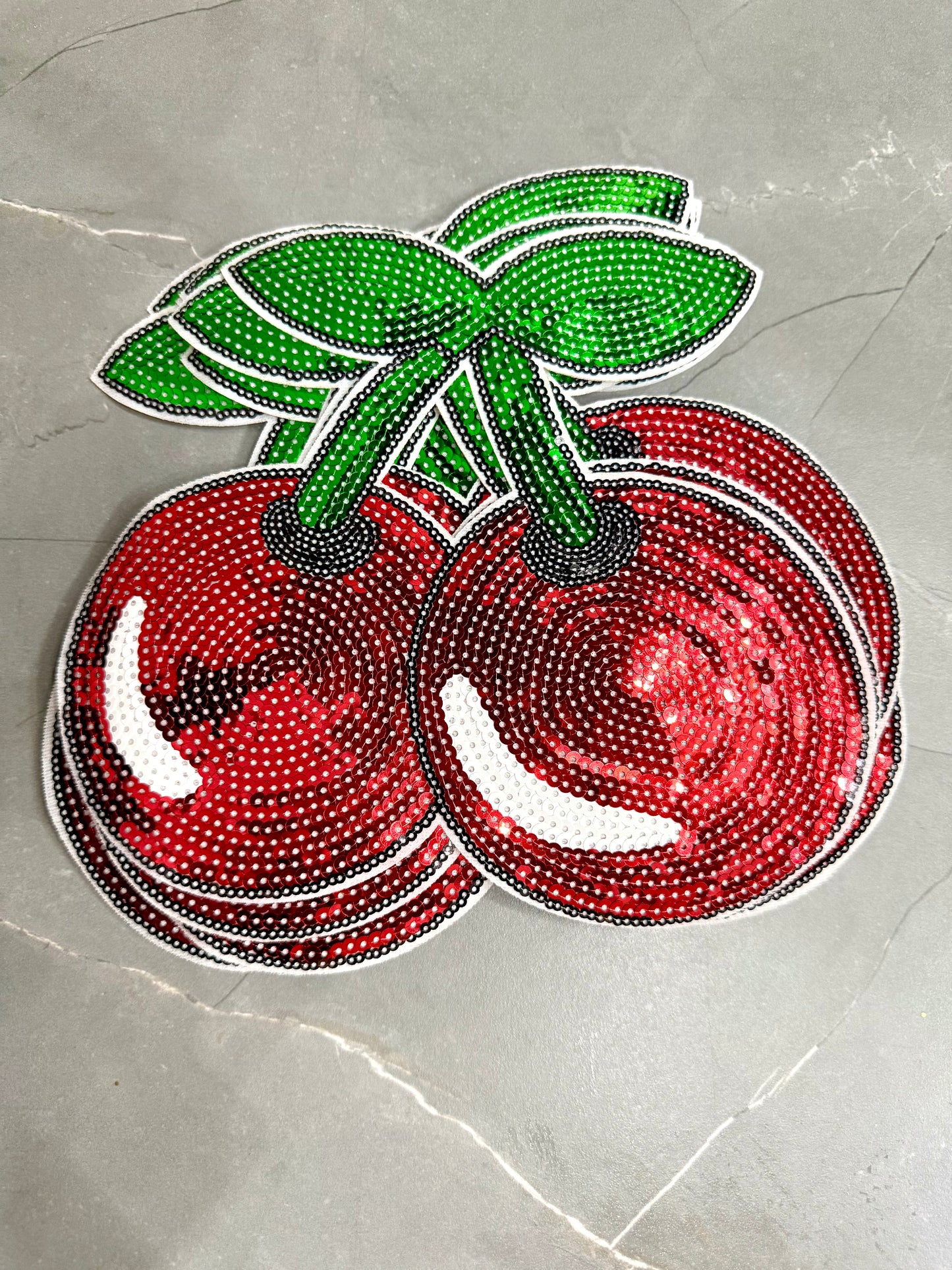 "Cherry Bomb" Sequin Patch
